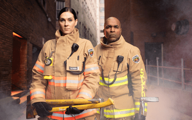 Firefighters in Fire-Dex turnout